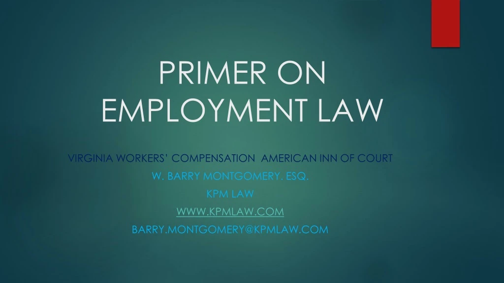 primer on employment law