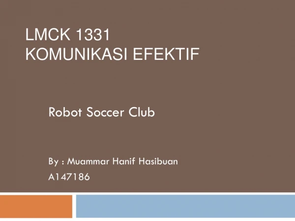 LMCK 1331 Komunikasi Efektif