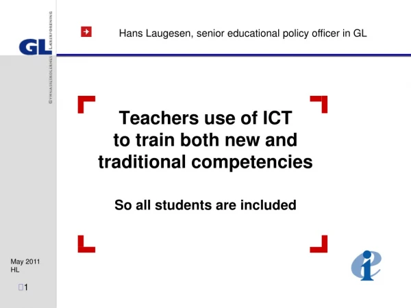Teachers use of ICT to train both new and traditional competencies