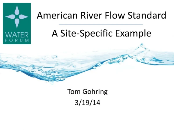 American River Flow Standard A Site-Specific Example
