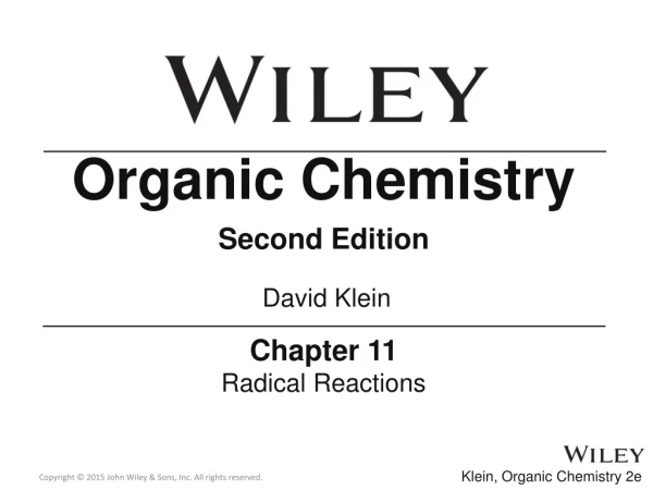 Chapter 11 Radical Reactions