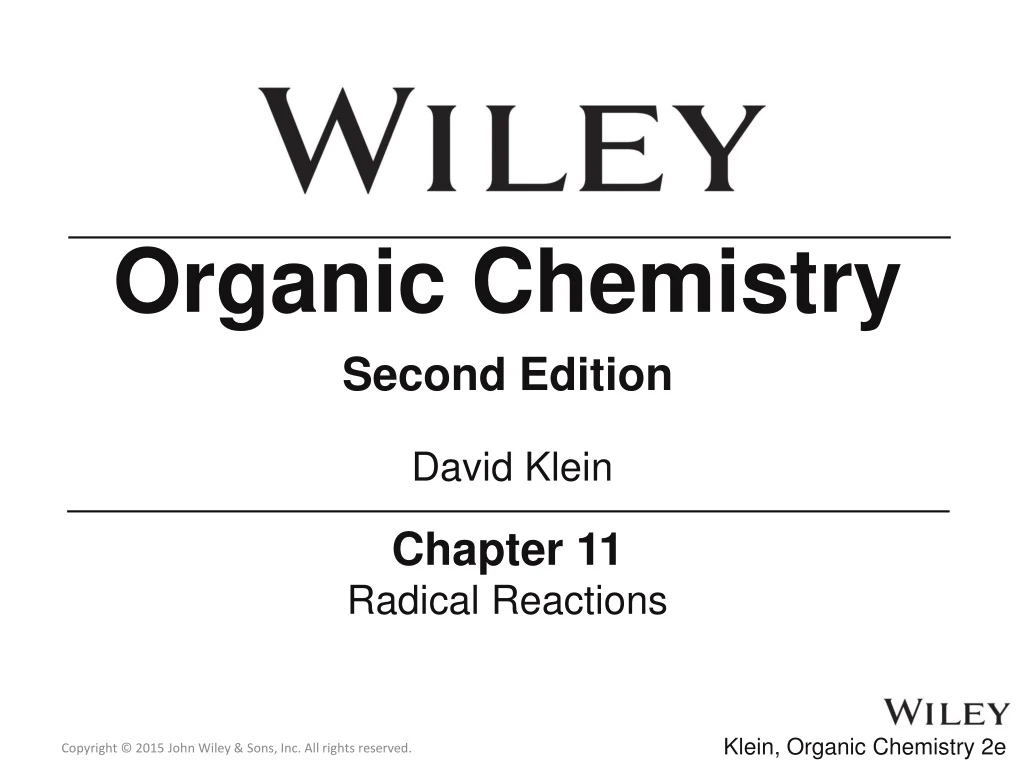 organic chemistry second edition