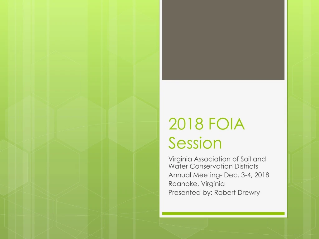 2018 foia session