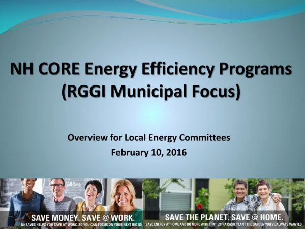 NH CORE Energy Efficiency Programs (RGGI Municipal Focus )