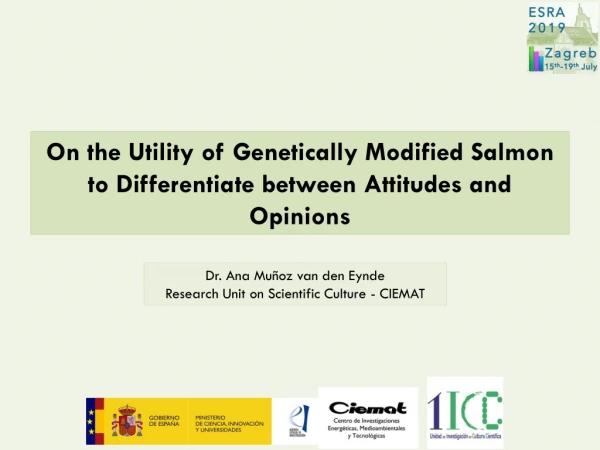 On the Utility of Genetically Modified Salmon to Differentiate between Attitudes and Opinions