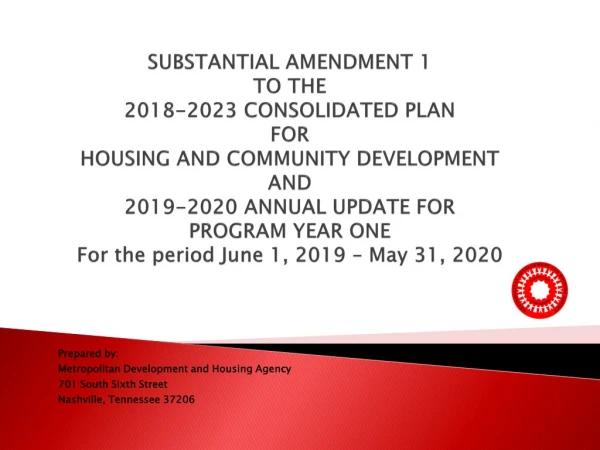 Prepared by: Metropolitan Development and Housing Agency 701 South Sixth Street