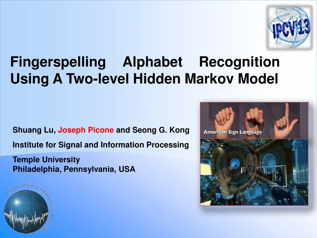fingerspelling alphabet recognition using