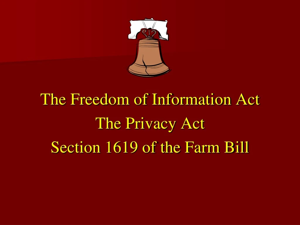 the freedom of information act the privacy