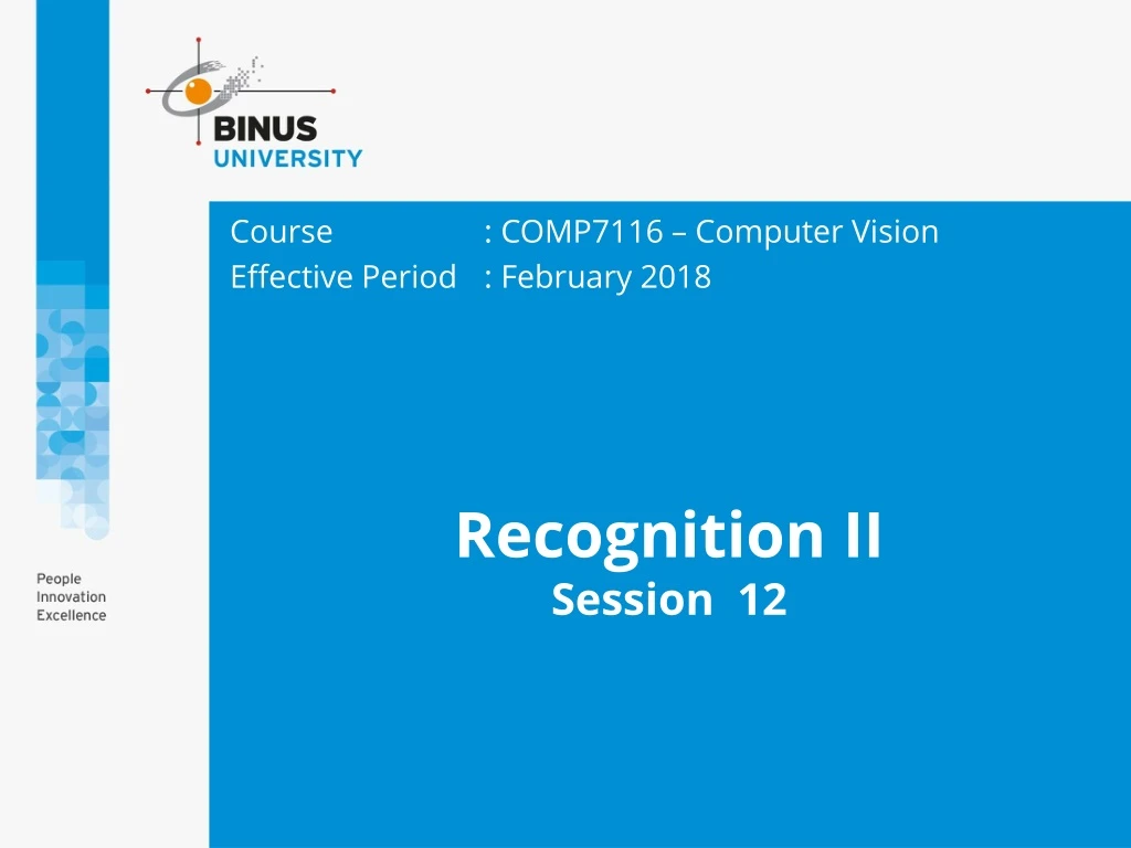 recognition ii session 1 2