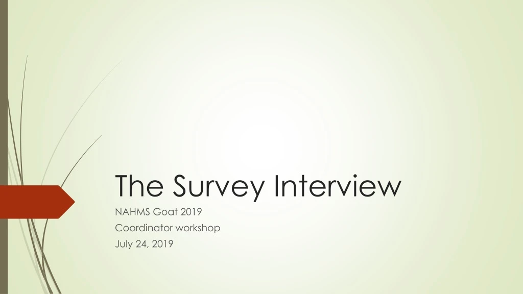 the survey interview