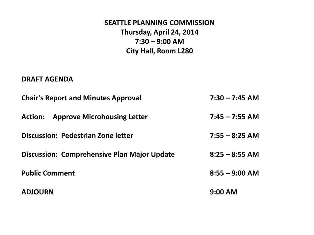 seattle planning commission thursday april