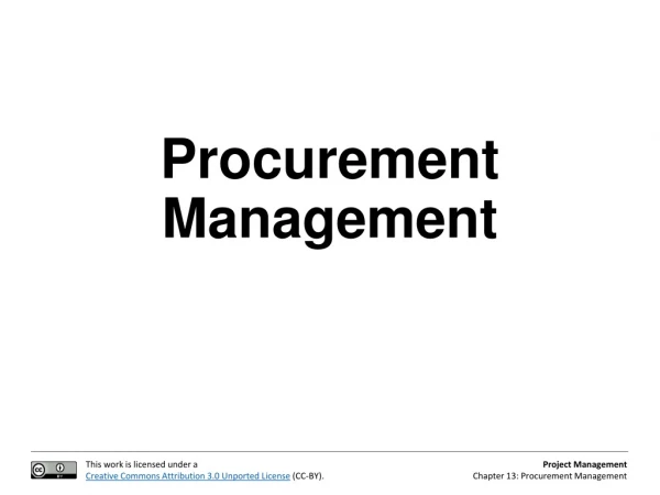 Procurement Management