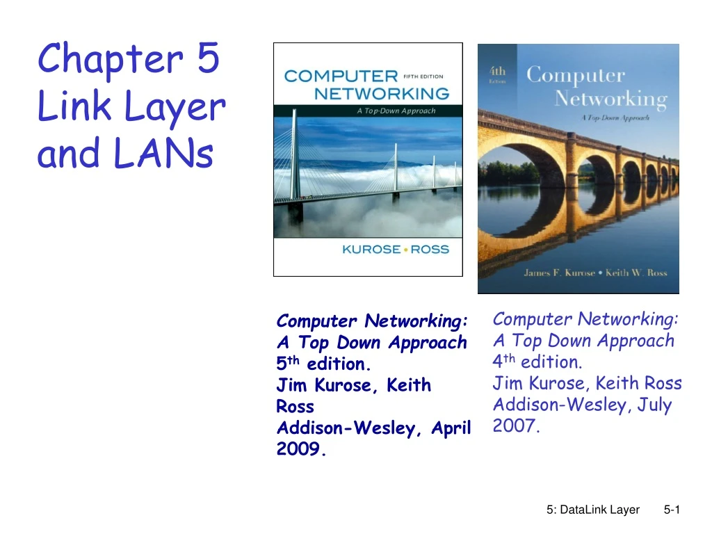 chapter 5 link layer and lans