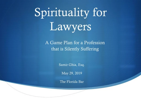 Spirituality for Lawyers