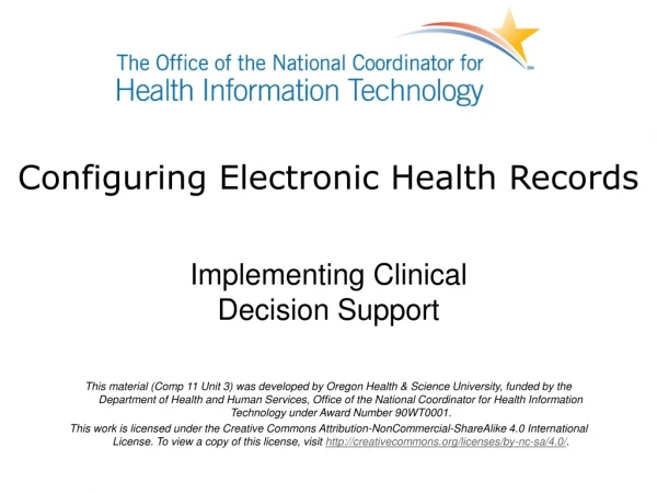 Configuring Electronic Health Records