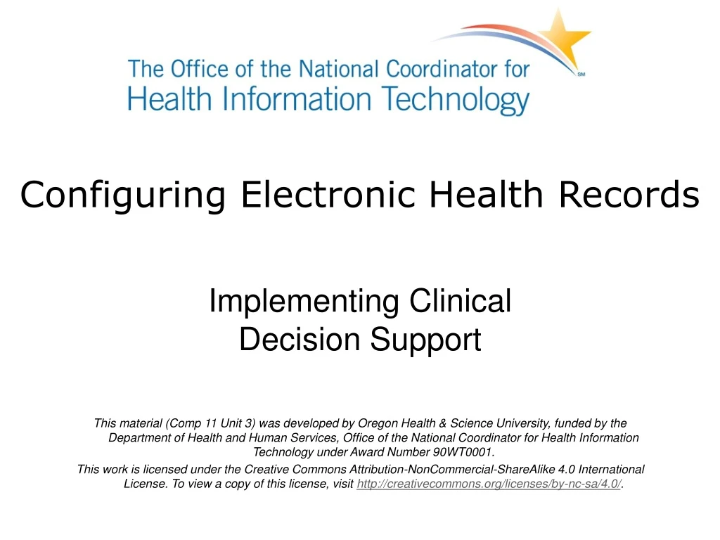 configuring electronic health records