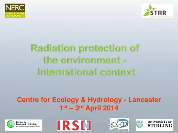 Radiation protection of the environment - International context