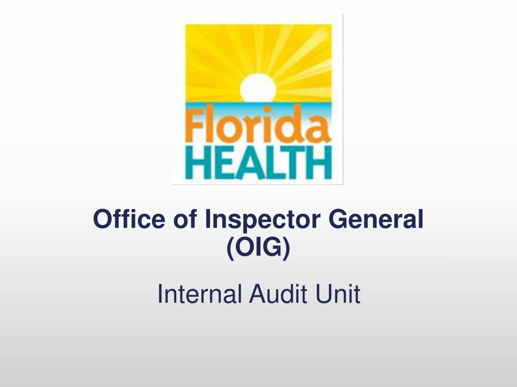 office of inspector general oig internal audit unit