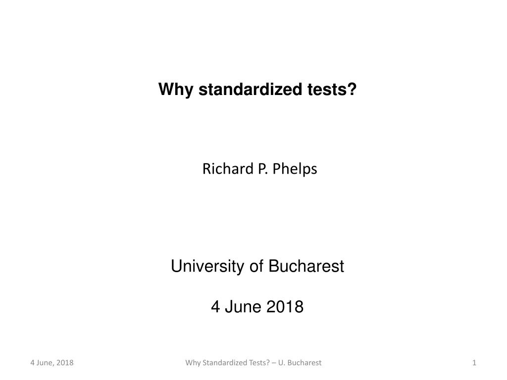 why standardized tests