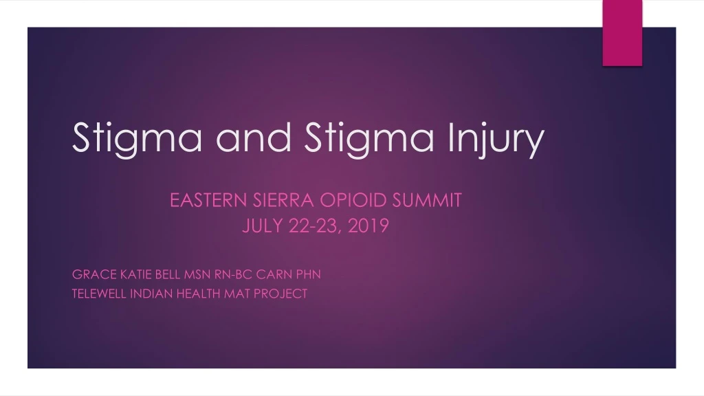 stigma and stigma injury