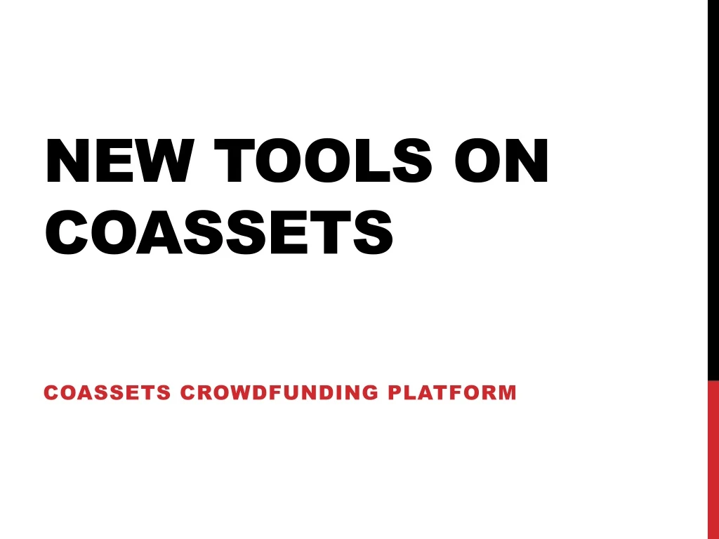 new tools on coassets