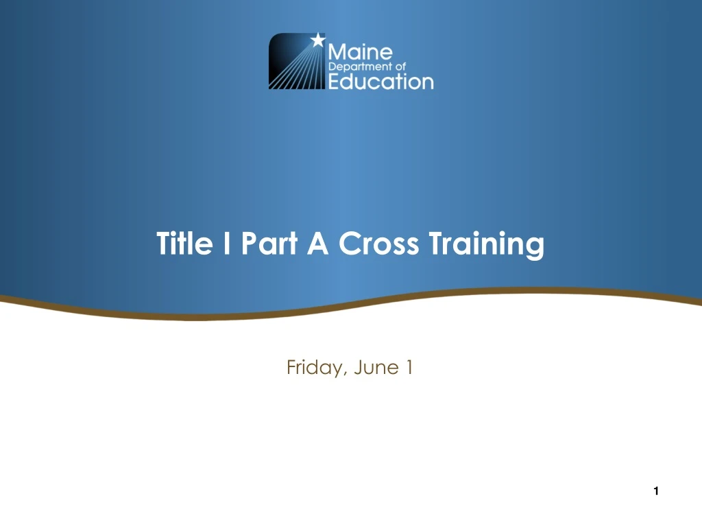 title i part a cross training