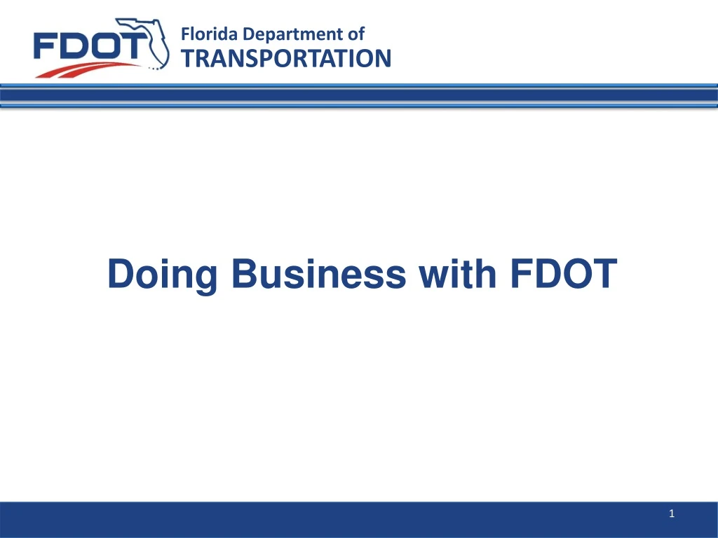 doing business with fdot