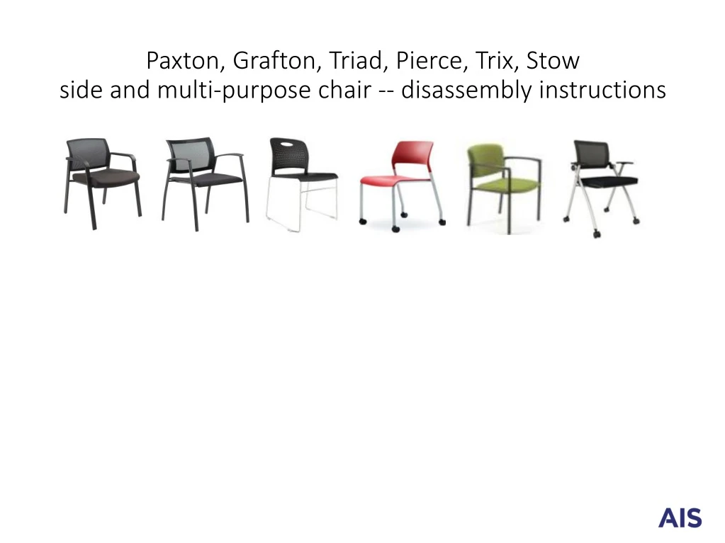 paxton grafton triad pierce trix stow side and multi purpose chair disassembly instructions
