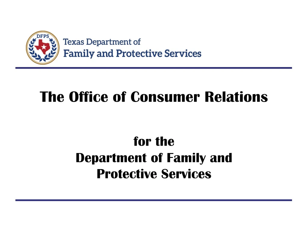 the office of consumer relations