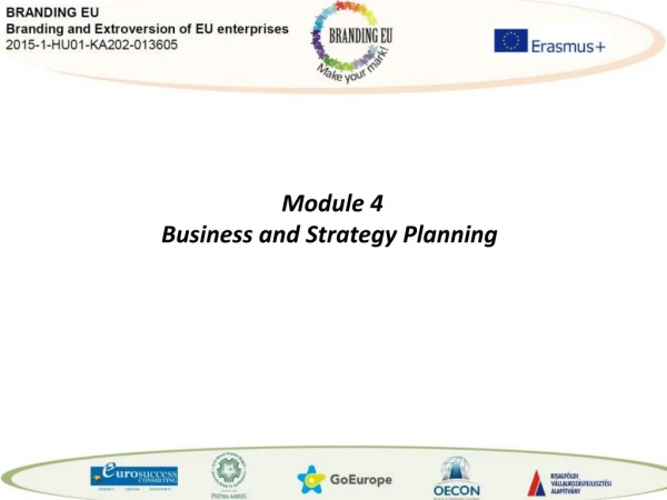 Module 4 B usiness and Strategy Planning