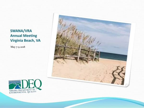 SWANA/VRA Annual Meeting Virginia Beach, VA