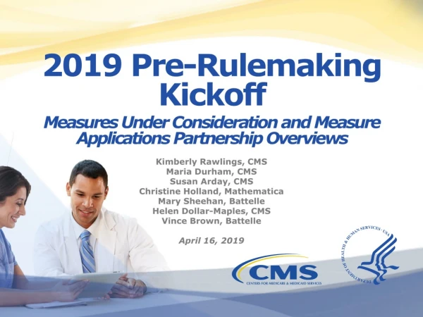 2017 CMS Measures under Consideration and the Measure Applications Partnership