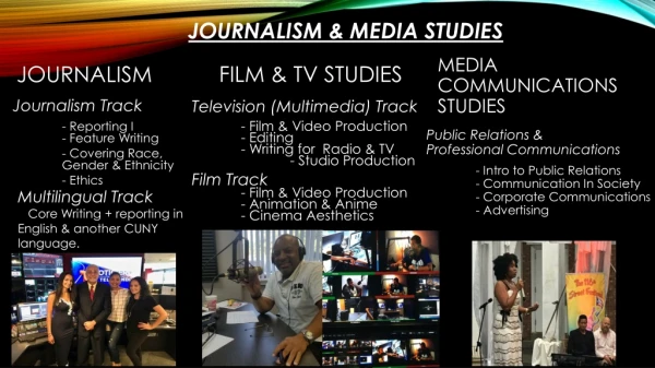 JOURNALISM &amp; MEDIA STUDIES