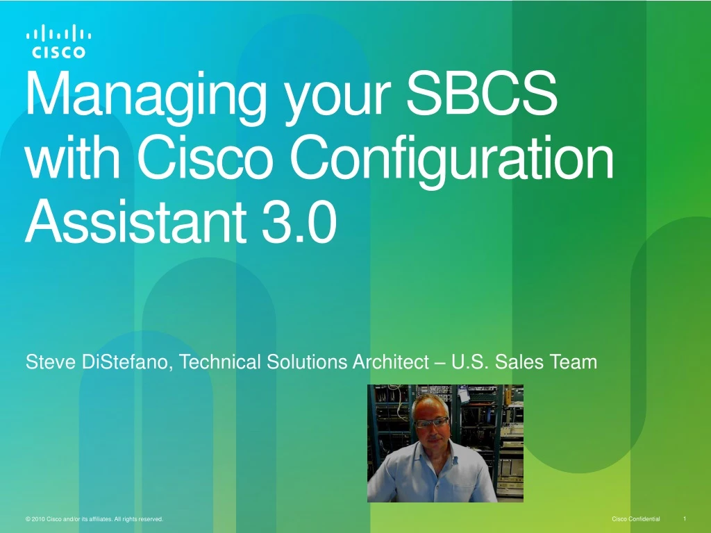 managing y our sbcs with cisco configuration assistant 3 0