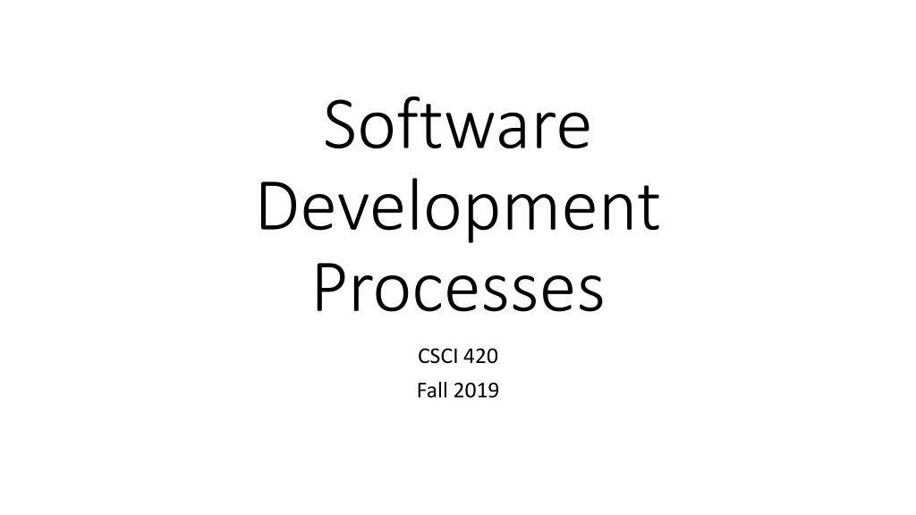 software development processes