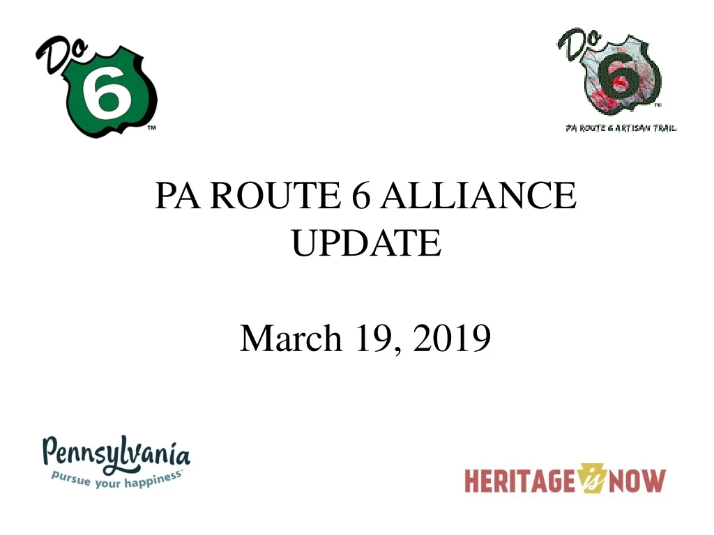 pa route 6 alliance update march 19 2019
