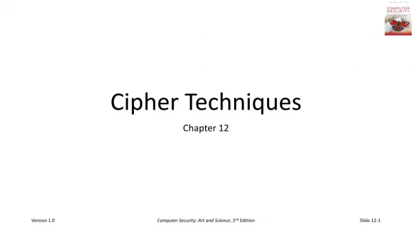 Cipher Techniques
