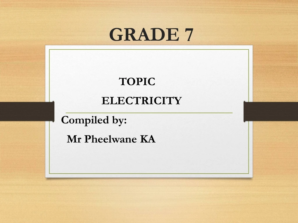 topics for presentation grade 7