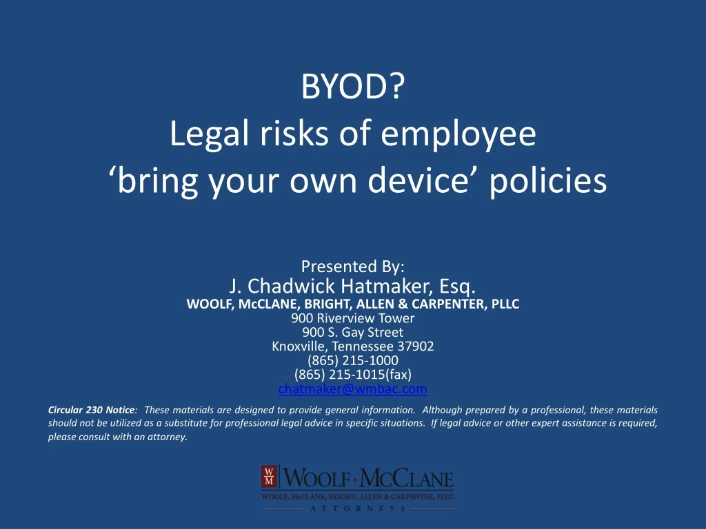 byod legal risks of employee bring your own device policies