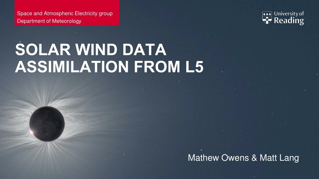 solar wind data assimilation from l5