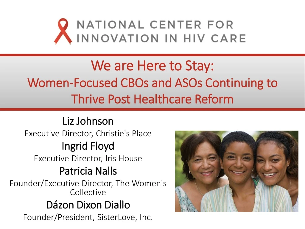 we are here to stay women focused cbos and asos continuing to thrive post healthcare reform