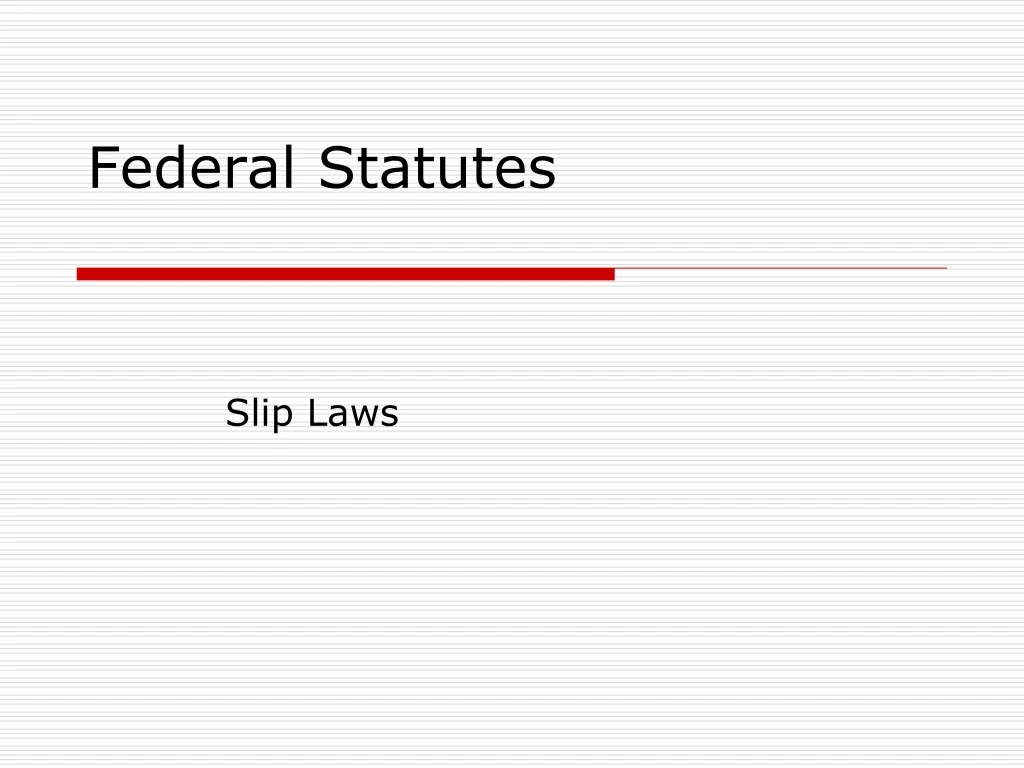federal statutes