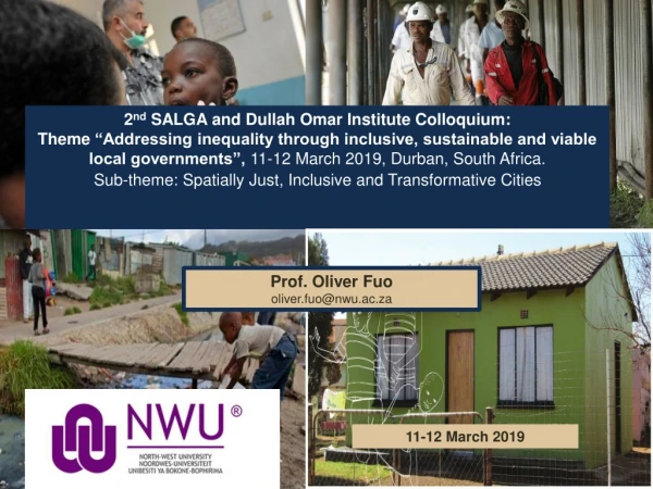 2 nd SALGA and Dullah Omar Institute Colloquium :