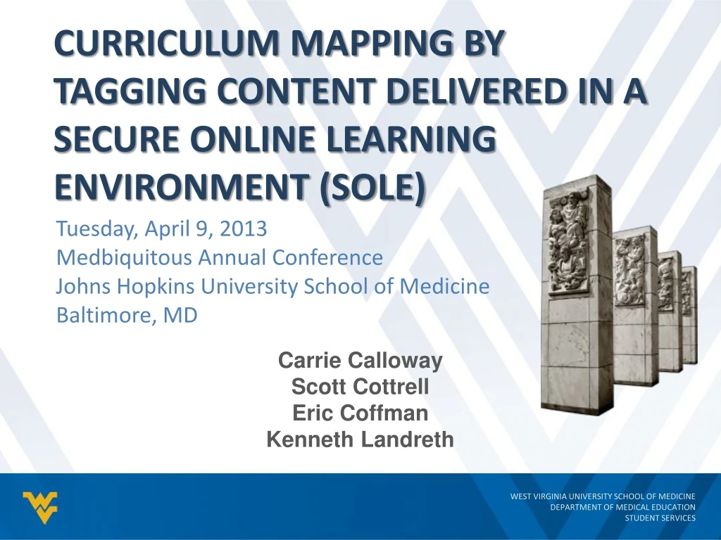 curriculum mapping by tagging content delivered in a secure online learning environment sole