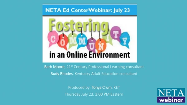 Barb Moore , 21 st Century Professional Learning consultant