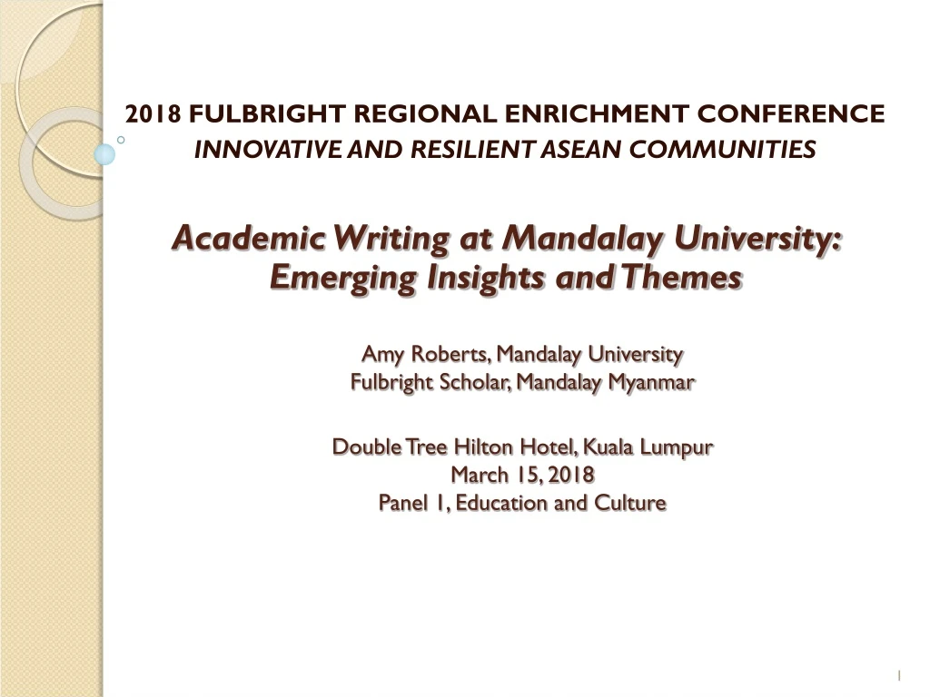 amy roberts mandalay university fulbright scholar