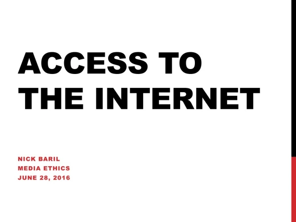 Access To the Internet