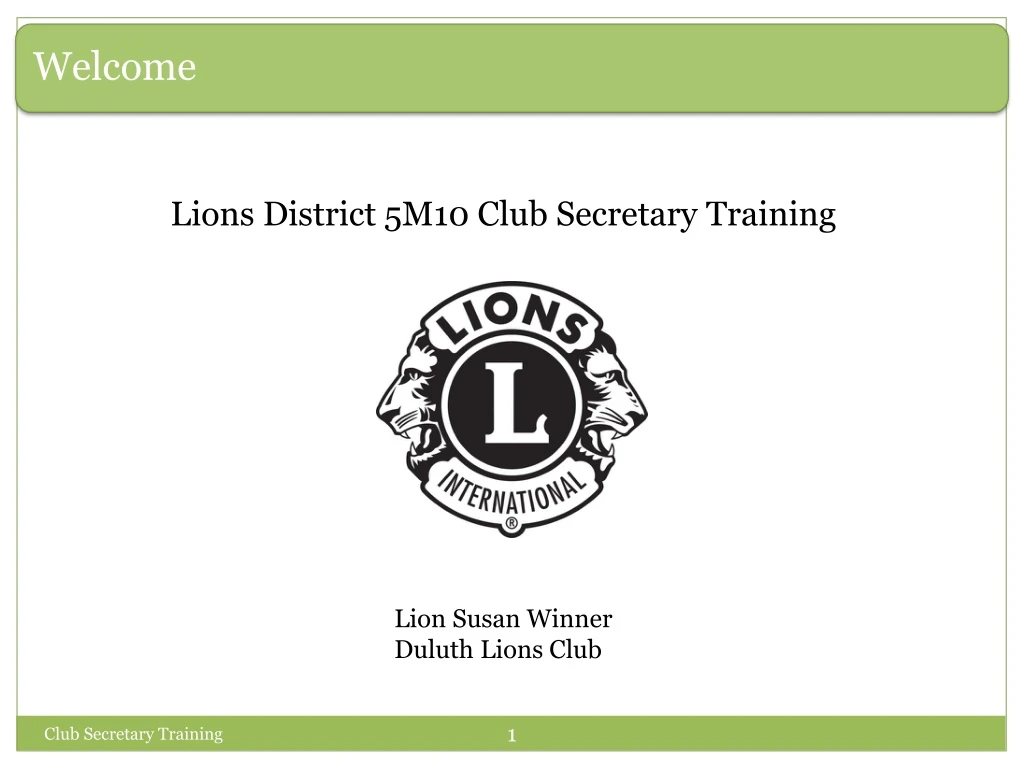 lions district 5m10 club secretary training