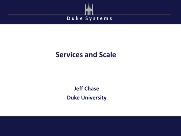 Services and Scale