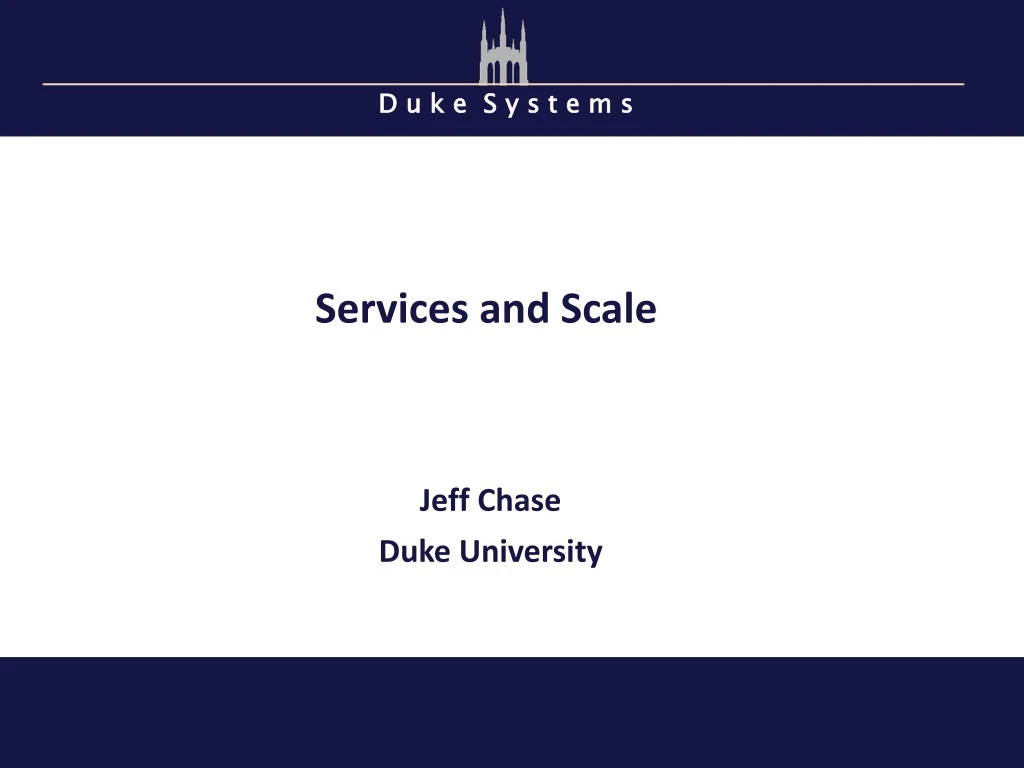 services and scale